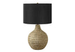 Lighting, 25'h, Table Lamp, Black Shade, Brown Resin, Contemporary Default -DTYStore