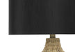 Lighting, 25'h, Table Lamp, Black Shade, Brown Resin, Contemporary Default -DTYStore