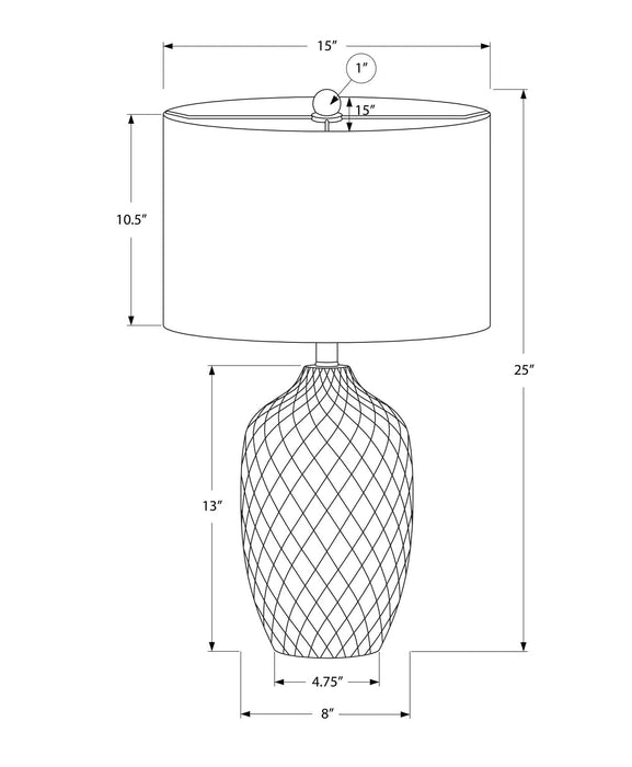 Lighting, 25'h, Table Lamp, Cream Ceramic, Ivory / Cream Shade, Transitional Default -DTYStore