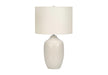 Lighting, 25'h, Table Lamp, Cream Ceramic, Ivory / Cream Shade, Transitional Default -DTYStore