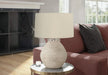 Lighting, 25'h, Table Lamp, Cream Concrete, Beige Shade, Contemporary Default -DTYStore