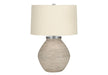 Lighting, 25'h, Table Lamp, Cream Concrete, Beige Shade, Contemporary Default -DTYStore