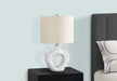 Lighting, 25'h, Table Lamp, Cream Resin, Ivory / Cream Shade, Modern Default -DTYStore