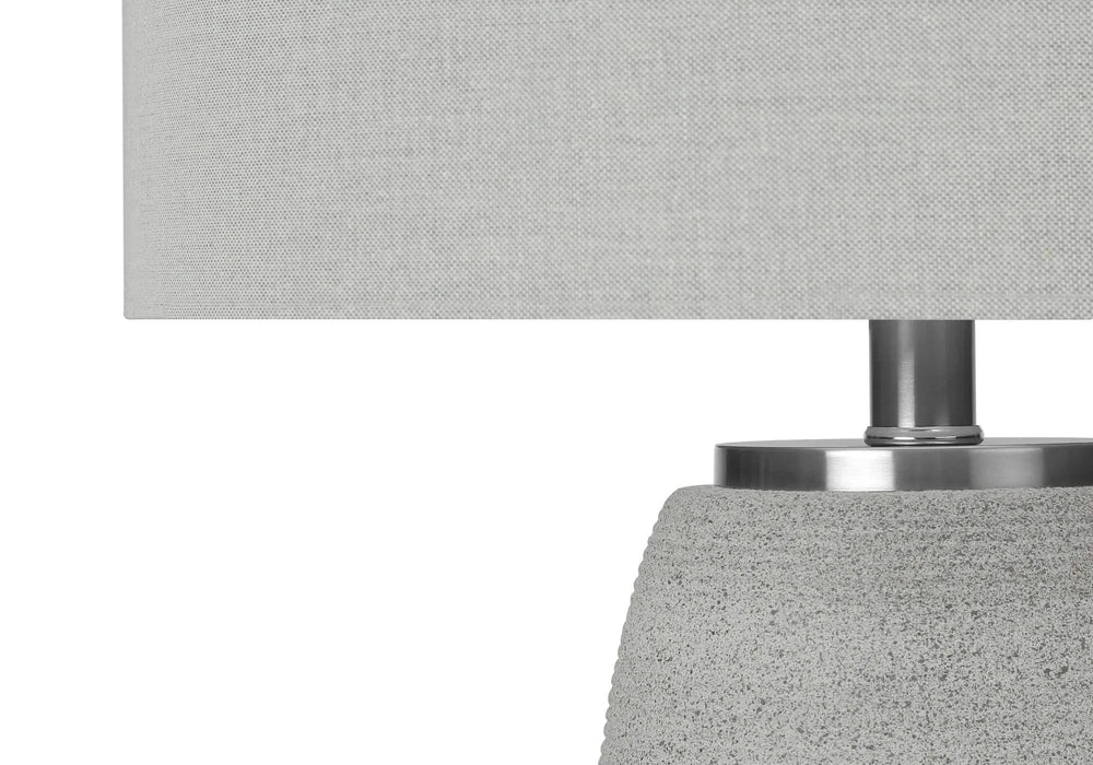 Lighting, 25'h, Table Lamp, Grey Ceramic, Grey Shade, Modern Default -DTYStore