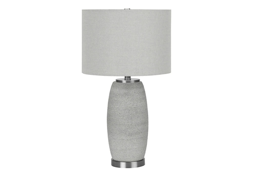 Lighting, 25'h, Table Lamp, Grey Ceramic, Grey Shade, Modern Default -DTYStore