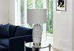Lighting, 25'h, Table Lamp, Grey Ceramic, Grey Shade, Modern Default -DTYStore