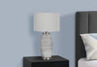 Lighting, 25'h, Table Lamp, Grey Ceramic, Grey Shade, Modern Default -DTYStore