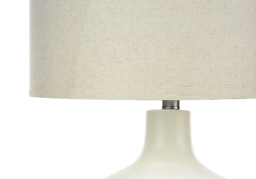 Lighting, 25'h, Table Lamp, Ivory / Cream Shade, Cream Ceramic, Contemporary Default -DTYStore