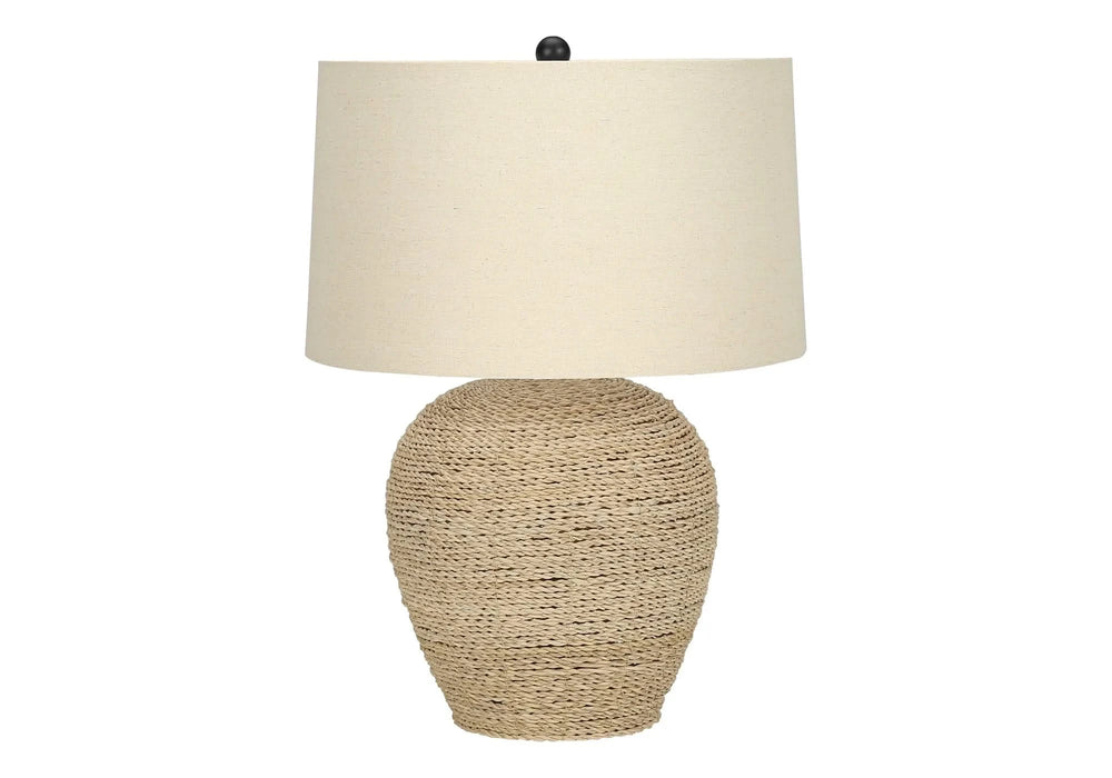Lighting, 25'h, Table Lamp, Rattan, Beige Shade, Transitional Default -DTYStore