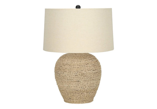 Lighting, 25'h, Table Lamp, Rattan, Beige Shade, Transitional Default -DTYStore