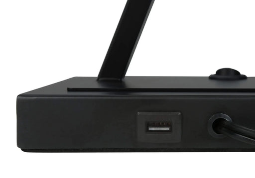 Lighting, 25'h, Table Lamp, Usb Port Included, Black Metal, Beige Shade, Transitional Default -DTYStore