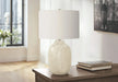 Lighting, 26'h, Table Lamp, Cream Ceramic, Ivory / Cream Shade, Contemporary Default -DTYStore