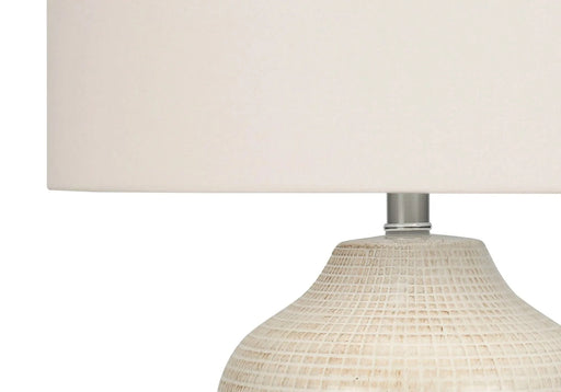 Lighting, 26'h, Table Lamp, Cream Ceramic, Ivory / Cream Shade, Contemporary Default -DTYStore
