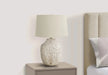Lighting, 26'h, Table Lamp, Cream Ceramic, Ivory / Cream Shade, Transitional Default -DTYStore