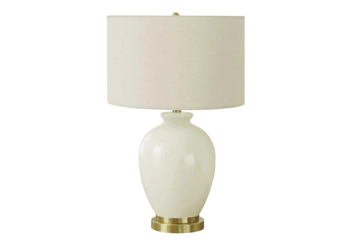 Lighting, 26'h, Table Lamp, Ivory / Cream Shade, Cream Ceramic, Transitional Default -DTYStore