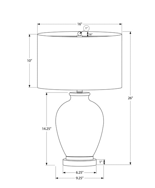 Lighting, 26'h, Table Lamp, Ivory / Cream Shade, Cream Ceramic, Transitional Default -DTYStore