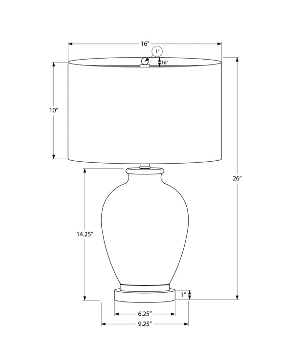 Lighting, 26'h, Table Lamp, Ivory / Cream Shade, Cream Ceramic, Transitional Default -DTYStore