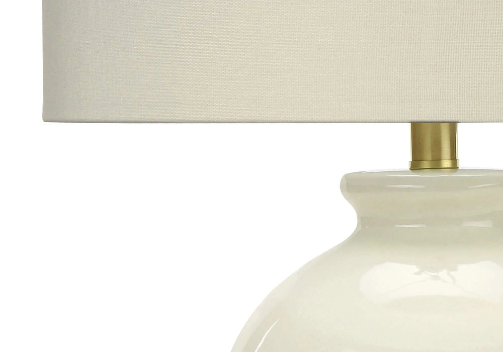Lighting, 26'h, Table Lamp, Ivory / Cream Shade, Cream Ceramic, Transitional Default -DTYStore