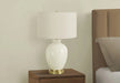 Lighting, 26'h, Table Lamp, Ivory / Cream Shade, Cream Ceramic, Transitional Default -DTYStore