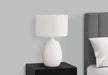 Lighting, 26'h, Table Lamp, Ivory / Cream Shade, Cream Resin, Contemporary Default -DTYStore