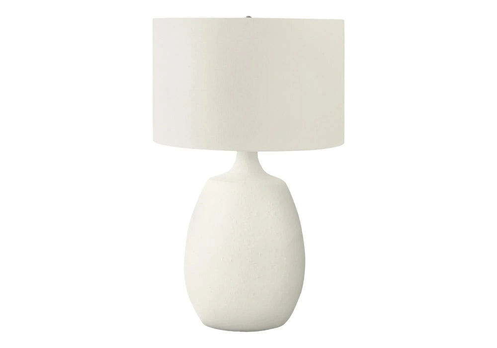 Lighting, 26'h, Table Lamp, Ivory / Cream Shade, Cream Resin, Contemporary Default -DTYStore