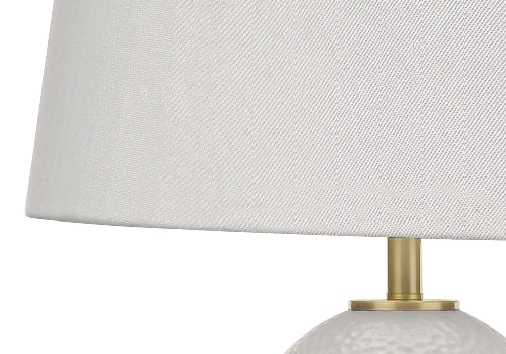 Lighting, 26'h, Table Lamp, White Ceramic, Ivory / Cream Shade, Transitional Default -DTYStore