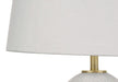 Lighting, 26'h, Table Lamp, White Ceramic, Ivory / Cream Shade, Transitional Default -DTYStore