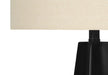 Lighting, 27'h, Table Lamp, Black Resin, Beige Shade, Modern Default -DTYStore