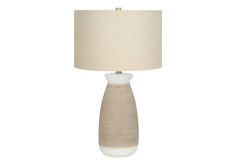 Lighting, 27'h, Table Lamp, Cream Ceramic, Beige Shade, Contemporary Default -DTYStore
