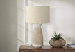 Lighting, 27'h, Table Lamp, Cream Ceramic, Beige Shade, Contemporary Default -DTYStore