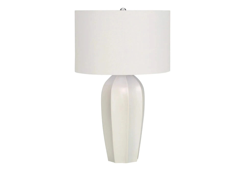 Lighting, 27'h, Table Lamp, Cream Ceramic, Ivory / Cream Shade, Modern Default -DTYStore
