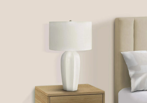 Lighting, 27'h, Table Lamp, Cream Ceramic, Ivory / Cream Shade, Modern Default -DTYStore