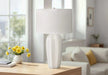 Lighting, 27'h, Table Lamp, Cream Ceramic, Ivory / Cream Shade, Modern Default -DTYStore