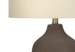 Lighting, 27'h, Table Lamp, Grey Ceramic, Beige Shade, Contemporary Default -DTYStore