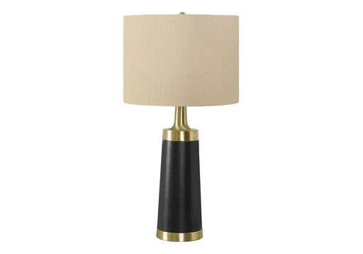 Lighting, 28'h, Table Lamp, Black Metal, Beige Shade, Contemporary Default -DTYStore