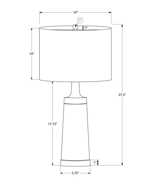 Lighting, 28'h, Table Lamp, Black Metal, Beige Shade, Contemporary Default -DTYStore