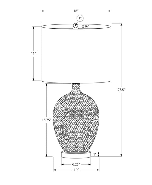 Lighting, 28'h, Table Lamp, Cream Ceramic, Ivory / Cream Shade, Contemporary Default -DTYStore