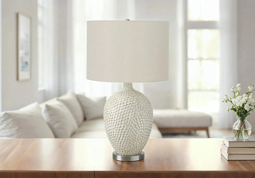 Lighting, 28'h, Table Lamp, Cream Ceramic, Ivory / Cream Shade, Contemporary Default -DTYStore