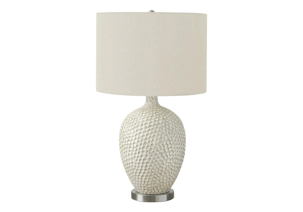 Lighting, 28'h, Table Lamp, Cream Ceramic, Ivory / Cream Shade, Contemporary Default -DTYStore