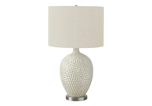 Lighting, 28'h, Table Lamp, Cream Ceramic, Ivory / Cream Shade, Contemporary Default -DTYStore