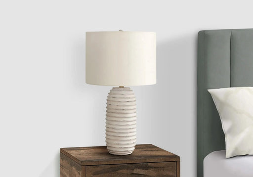 Lighting, 28'h, Table Lamp, Cream Resin, Ivory / Cream Shade, Transitional Default -DTYStore