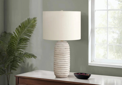 Lighting, 28'h, Table Lamp, Cream Resin, Ivory / Cream Shade, Transitional Default -DTYStore
