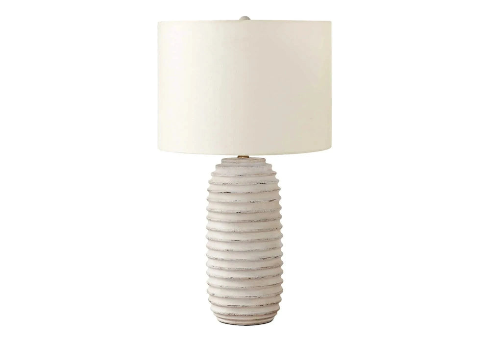 Lighting, 28'h, Table Lamp, Cream Resin, Ivory / Cream Shade, Transitional Default -DTYStore