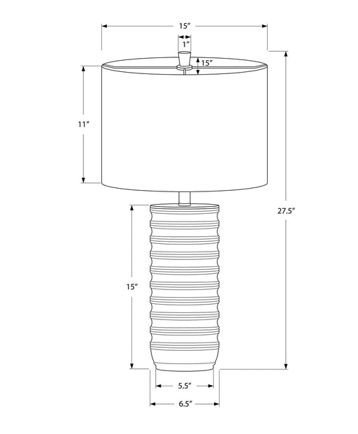 Lighting, 28'h, Table Lamp, Cream Resin, Ivory / Cream Shade, Transitional Default -DTYStore