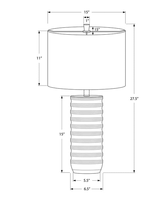 Lighting, 28'h, Table Lamp, Cream Resin, Ivory / Cream Shade, Transitional Default -DTYStore