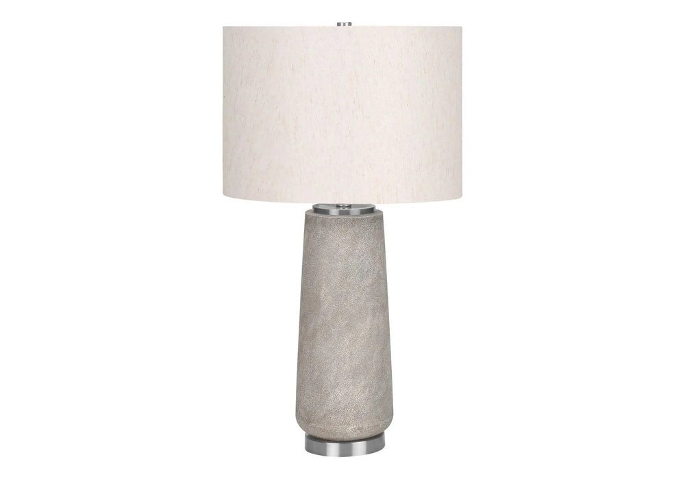 Lighting, 29'h, Table Lamp, Grey Resin, Ivory / Cream Shade, Modern Default -DTYStore