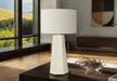 Lighting, 29'h, Table Lamp, White Ceramic, Ivory / Cream Shade, Contemporary Default -DTYStore