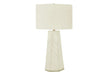 Lighting, 29'h, Table Lamp, White Ceramic, Ivory / Cream Shade, Contemporary Default -DTYStore
