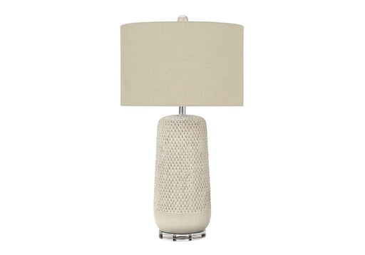 Lighting, 31'h, Table Lamp, Cream Ceramic, Beige Shade, Contemporary Default -DTYStore