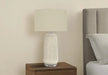 Lighting, 31'h, Table Lamp, Cream Ceramic, Beige Shade, Contemporary Default -DTYStore